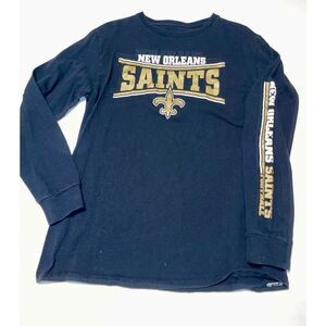 NEW ORLEANS SAINTS  T-Shirt Mens L Black Long Sleeve NIKE‎ NFL Team Apparel A30